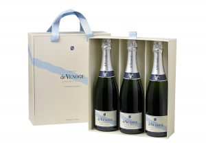 Champagne de Venoge, Cordon bleu brut, coffret cadeau de 3 bouteilles de 75 cl