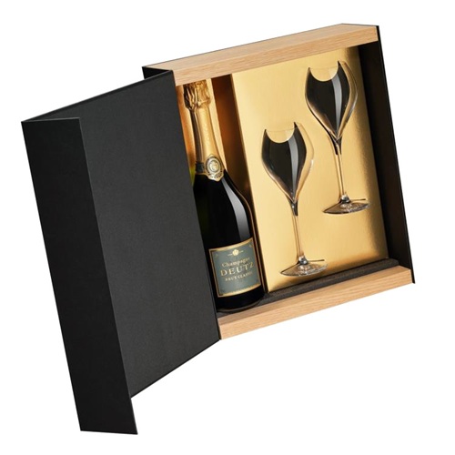 Champagne Deutz Coffret écrin plus 2 flûtes Class