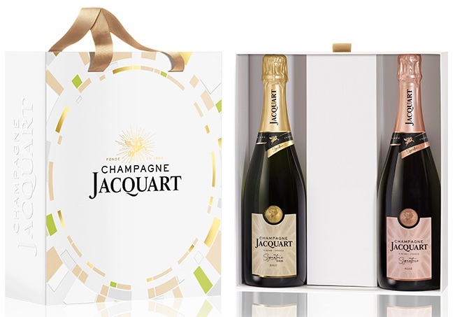 Champagne cadeau entreprise coffret Champagne Jacquart Brut Signature Champagne Jacquart Signature Brut Rosé