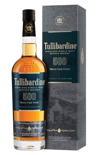 Whisky Tullibardine-500-Sherry-Finish-single-malt-etui